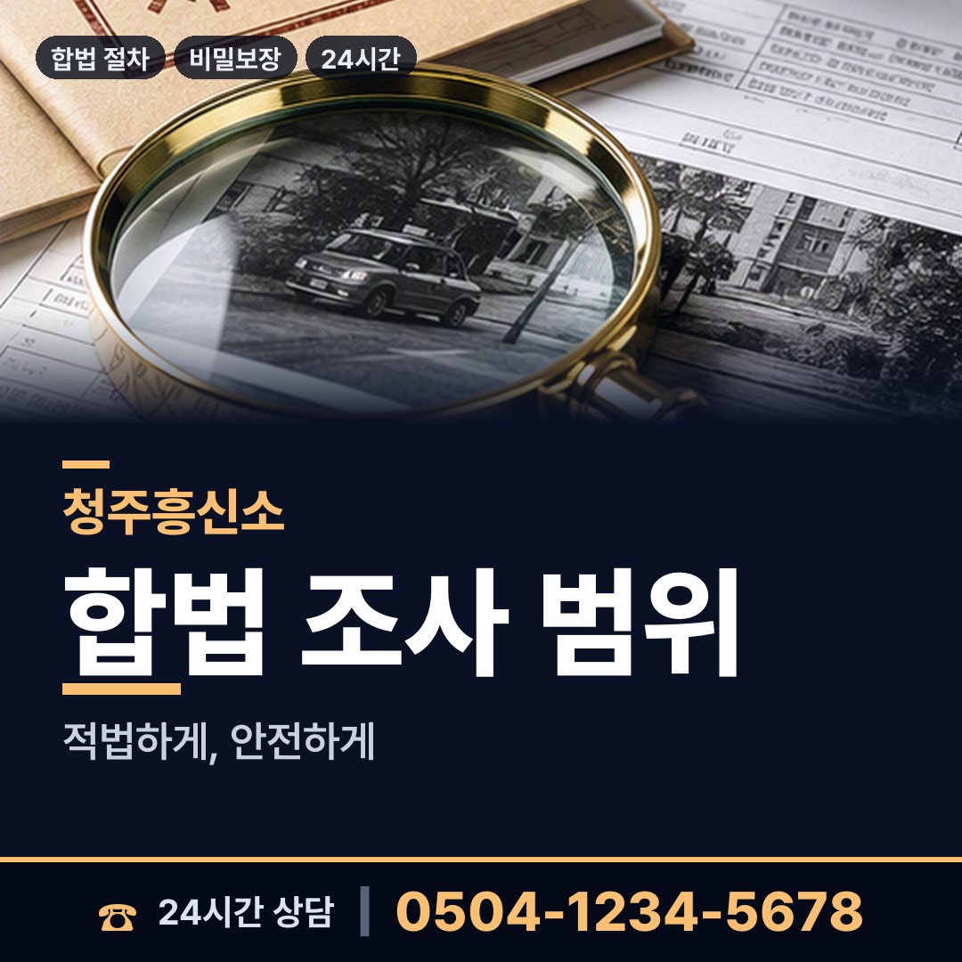 청주 우암동 탐문조사 상담 안내